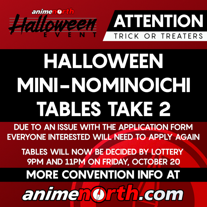 Redo for Applications to Table at the Halloween Nominoichi