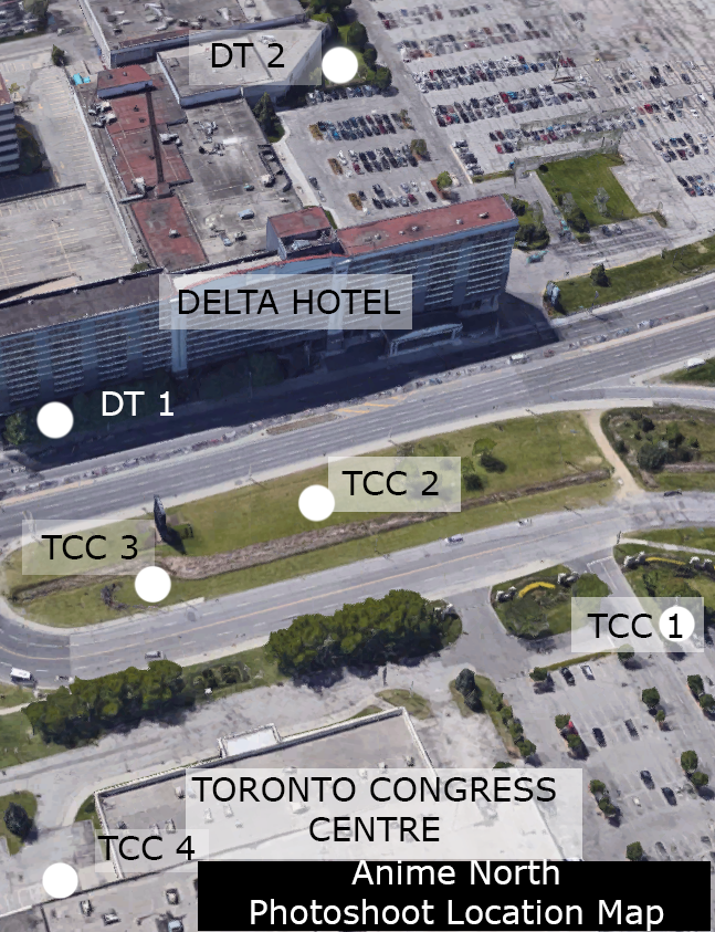 Anime North Group Photoshoot Locations